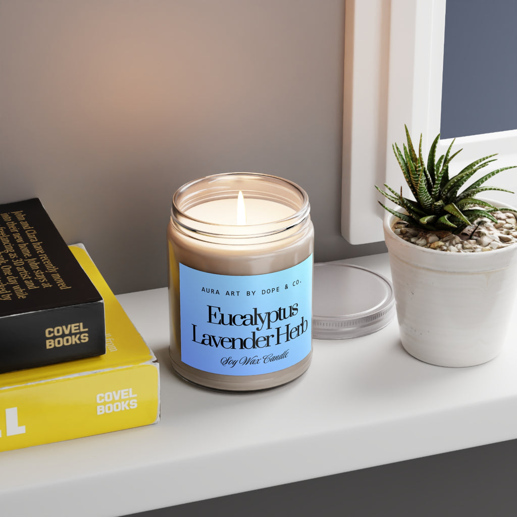 Scented Soy Candles with White Lid, 9oz