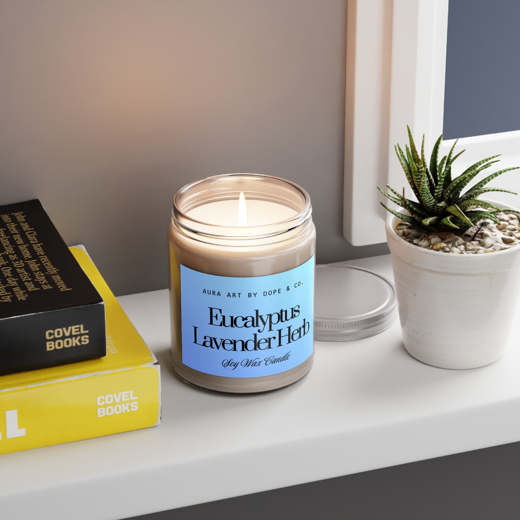Scented Soy Candles with White Lid, 9oz