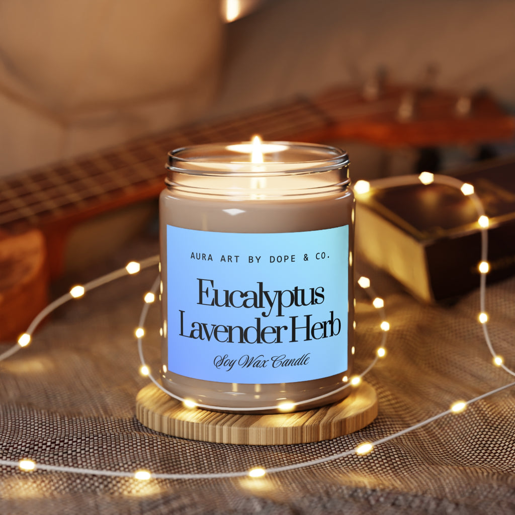 Scented Soy Candles with White Lid, 9oz