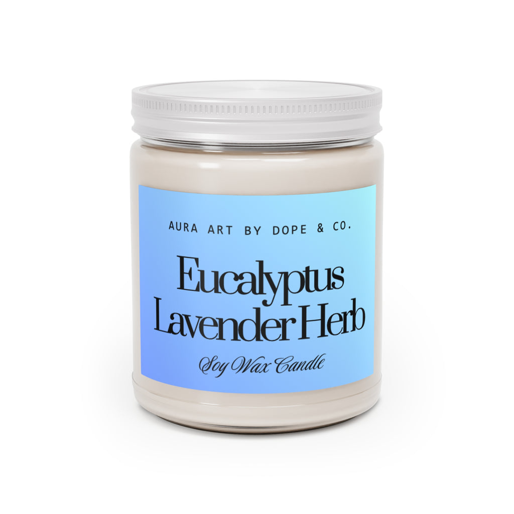 Scented Soy Candles with White Lid, 9oz