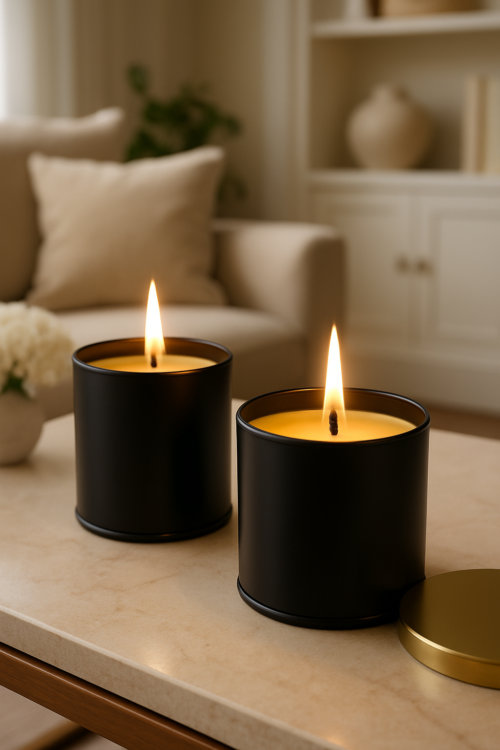 Mahogany Teakwood Massage Oil Candle