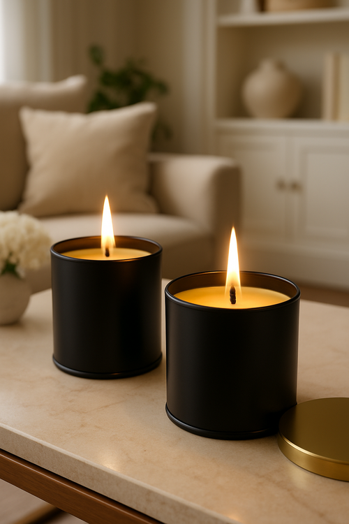 Mahogany Teakwood Massage Oil Candle
