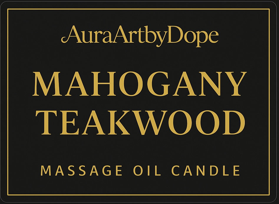 Mahogany Teakwood Massage Oil Candle