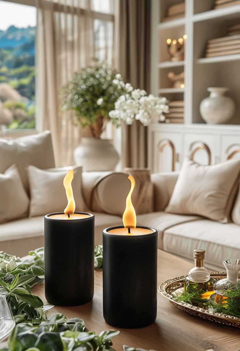 Mahogany Teakwood Massage Oil Candle