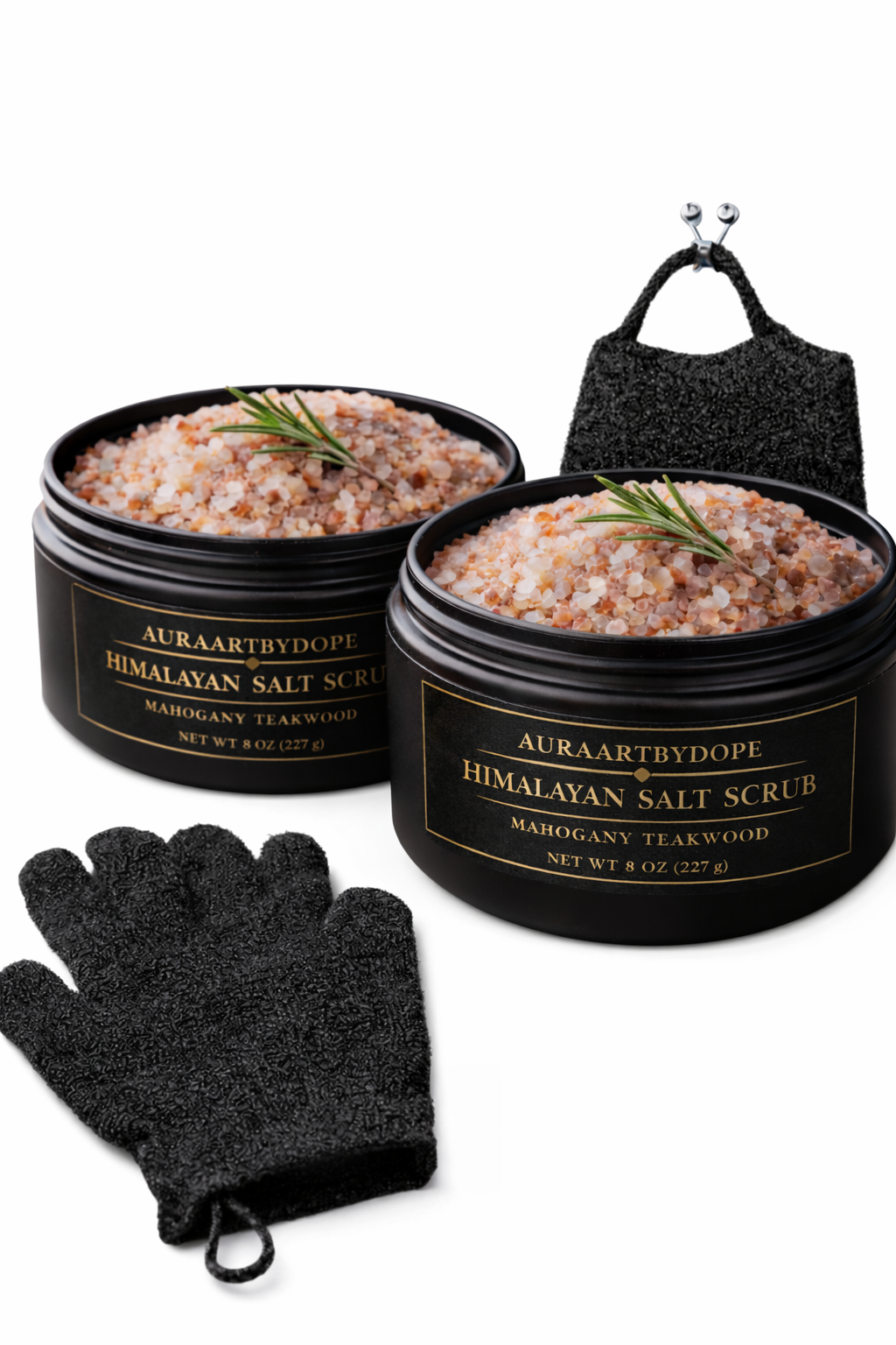 Himalayan Salt Scrub (Mahogany Teakwood) Bundle